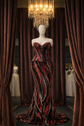 Phoenix Strapless Swirl Sequin Mermaid Dress
