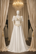Sovereign High-Neck Velvet Caftan Gown