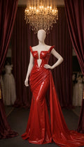 Vulcan Sculpted-Bustier Asymmetric Dress